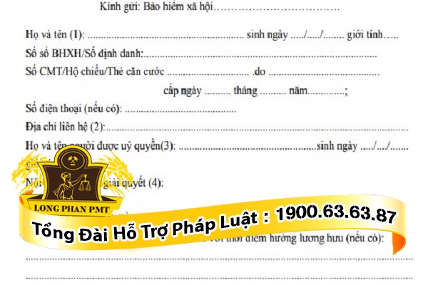 Hướng dẫn điền đơn đề nghị hưởng trợ cấp bảo hiểm xã hội một lần