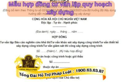 Hướng dẫn soạn thảo hợp đồng tư vấn lập quy hoạch xây dựng