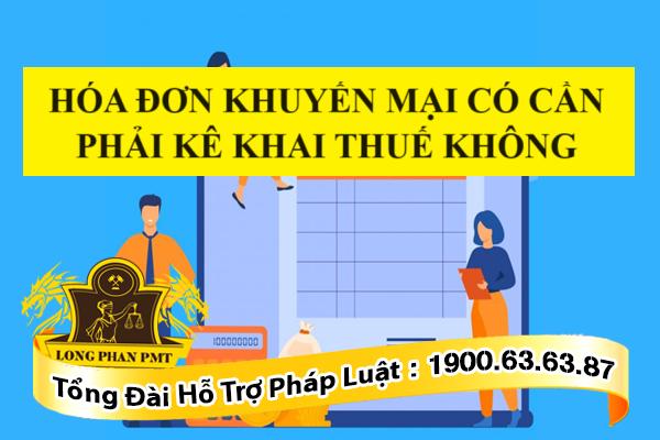 Hóa đơn khuyến mại có cần phải kê khai thuế