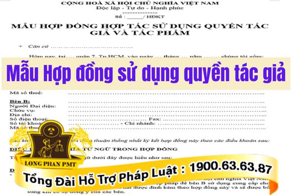 Mẫu hợp đồng hợp tác sử dụng quyền tác giả