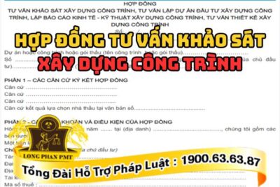 Mẫu hợp đồng tư vấn khảo sát xây dựng công trình