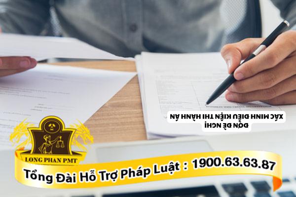 Soạn thảo đơn đề nghị xác minh điều kiện thi hành án