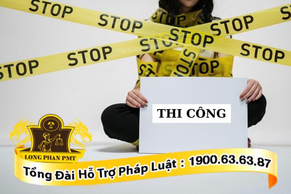 Tạm dừng thực hiện công việc theo hợp đồng xây dựng