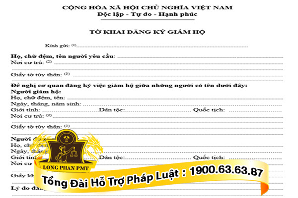 Tờ khai đăng ký giám hộ