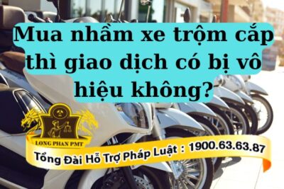 Mua nhầm xe trộm cắp giao dịch có bị vô hiệu