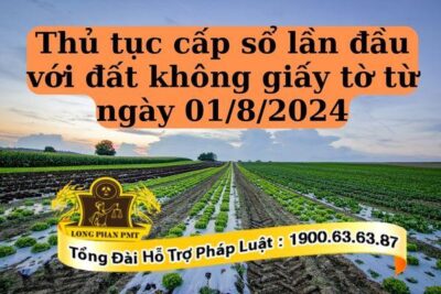 Quy định mới về thủ tục cấp sổ lần đầu với đất không giấy tờ