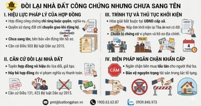 Hướng dẫn chi tiết cách đòi lại nhà đất công chứng nhưng chưa sang tên an toàn.
