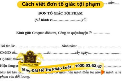 Cách viết đơn tố giác tội phạm