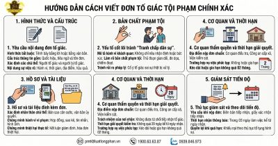 Sơ đồ cách viết đơn tố giác tội phạm và hồ sơ cần chuẩn bị