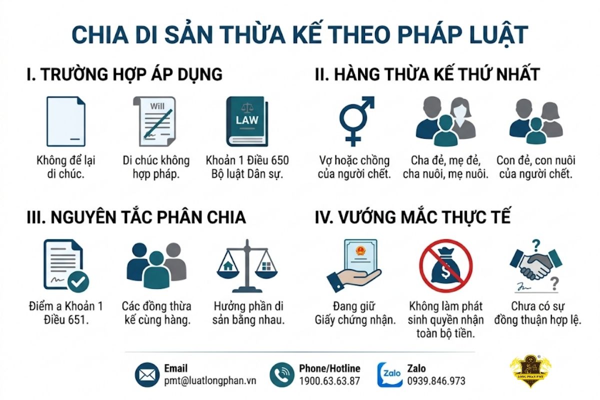 Quy định chia di sản thừa kế theo pháp luật cho tiền bồi thường.