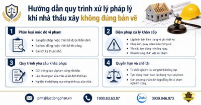 Quy trình xử lý pháp lý khi nhà thầu xây không đúng bản vẽ thiết kế.
