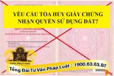 Thủ tục yêu cầu toàn hủy giấy chứng nhận quyền sử dụng đất