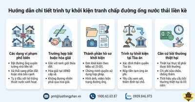 Hướng dẫn chi tiết giải quyết tranh chấp đường ống nước thải liền kề.