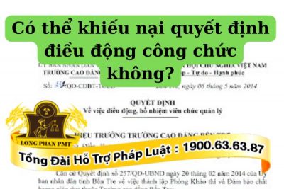 Thẩm quyền ban hành quyết định điều động công chức