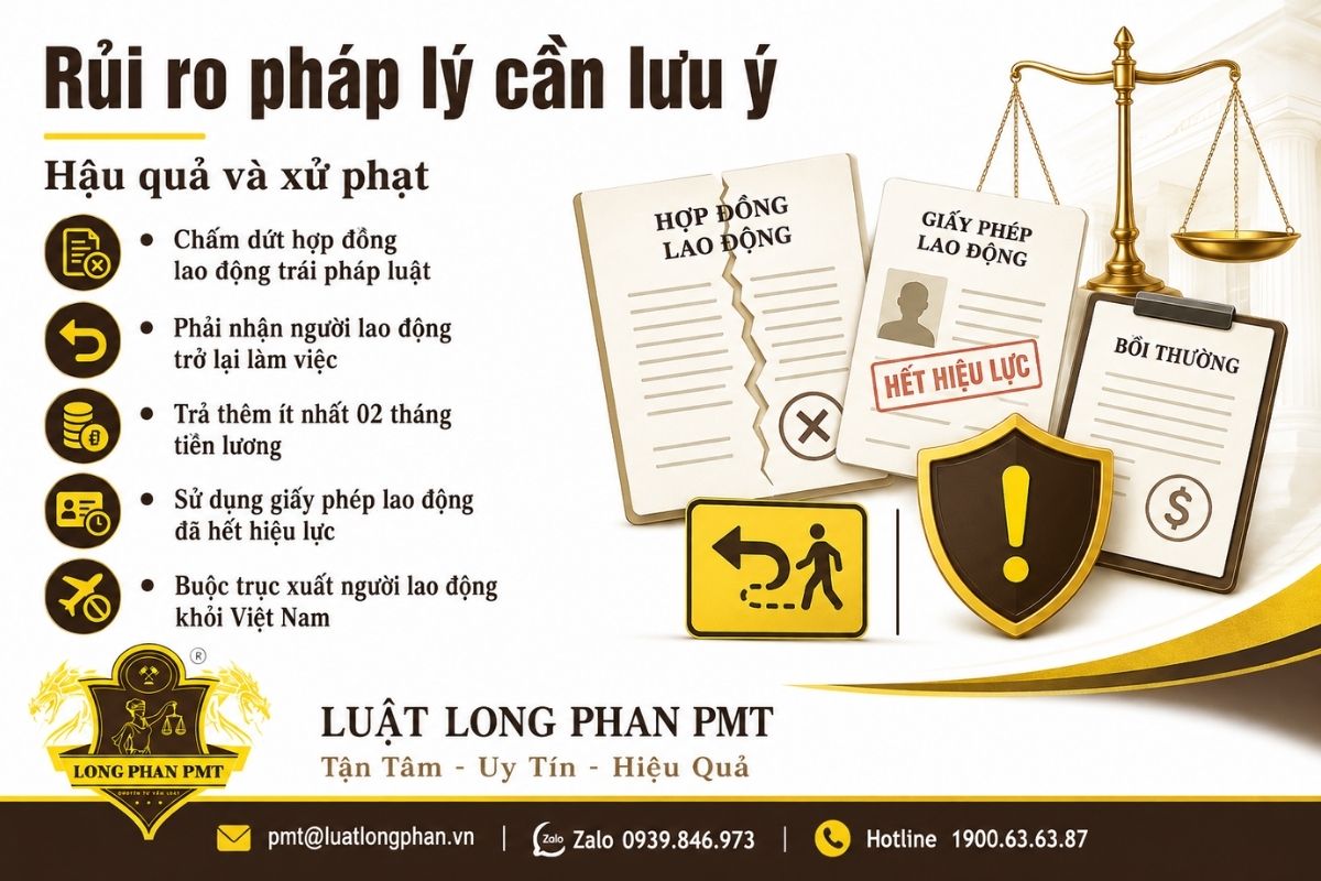 Rủi ro pháp lý khi chấm dứt hợp đồng lao động với người nước ngoài trái quy định