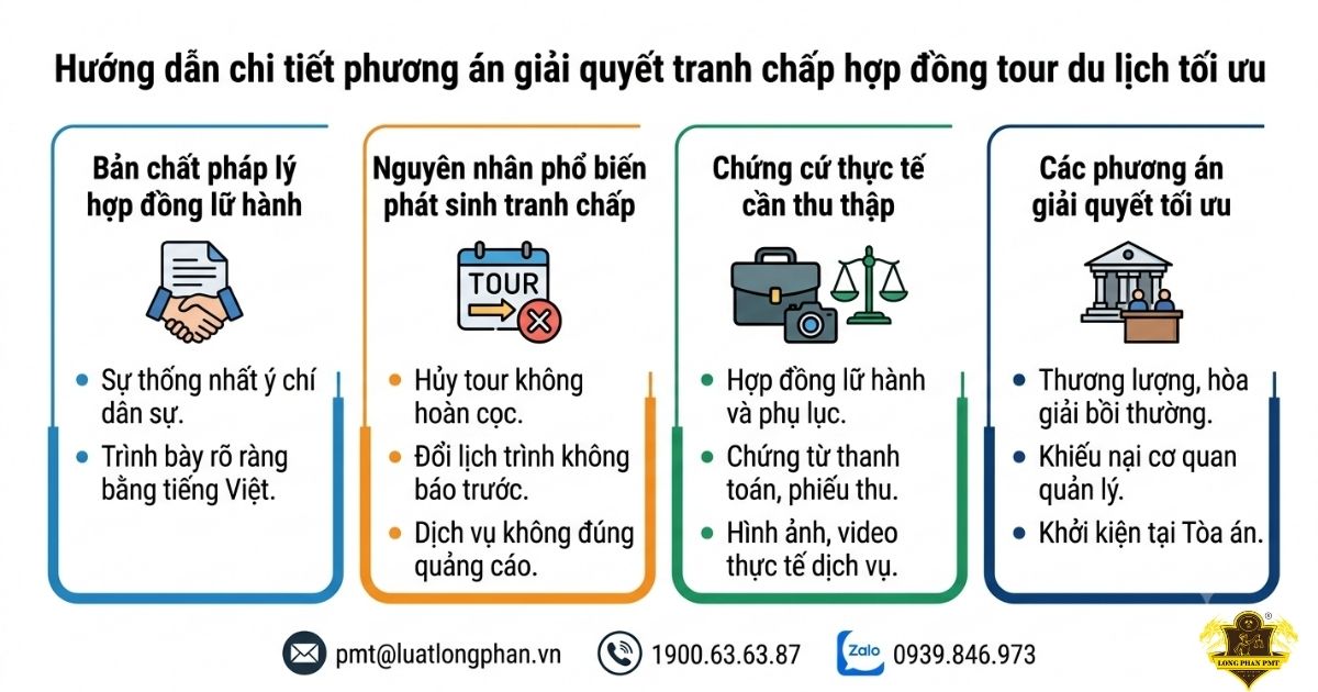Tranh chấp hợp đồng tour du lịch và phương án giải quyết tối ưu