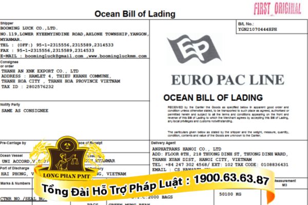 Các loại vận đơn đường biển