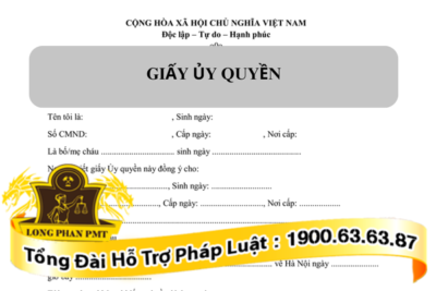 Mẫu giấy ủy quyền mới nhất