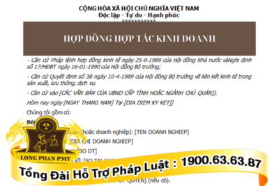 Mẫu hợp đồng hợp tác kinh doanh BCC