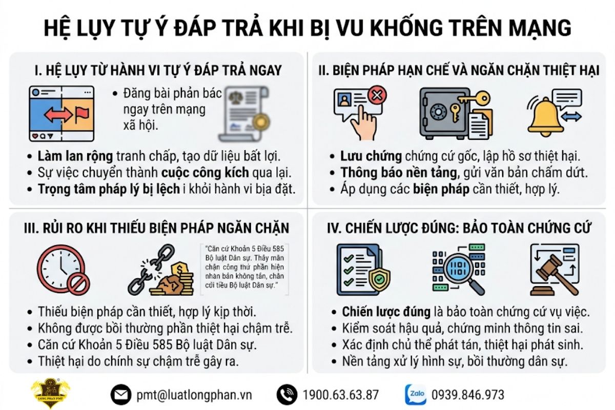 Áp dụng biện pháp hạn chế thiệt hại khi bị vu khống bôi nhọ trên mạng xã hội.