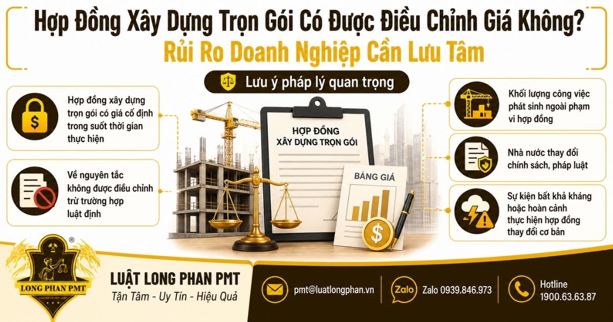 Điều chỉnh giá hợp đồng xây dựng trọn gói và các rủi ro doanh nghiệp cần lưu ý