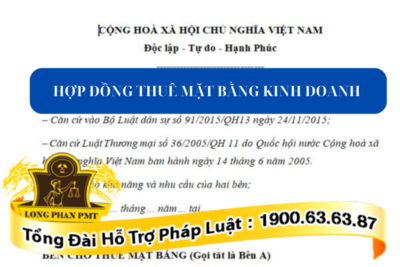 Mẫu hợp đồng thuê mặt bằng kinh doanh mới nhất