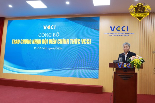 Ông Lê Tân Thành – Phó chủ tịch VCCI phát biểu tại buổi Trao chứng nhận hội viên chính thức VCCI