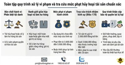 Tổng quan về xử lý vi phạm và tra cứu mức phạt hủy hoại tài sản chuẩn xác.