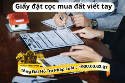 Giấy đặt cọc mua đất viết tay
