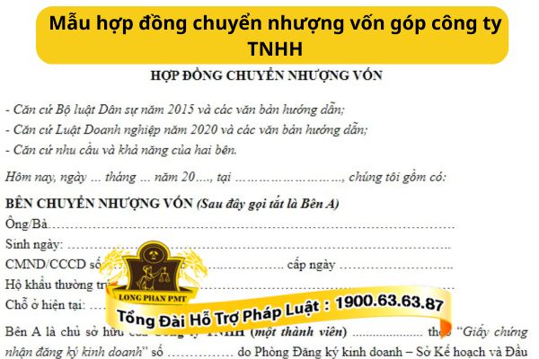 Mẫu hợp đồng chuyển nhượng vốn góp công ty TNHH
