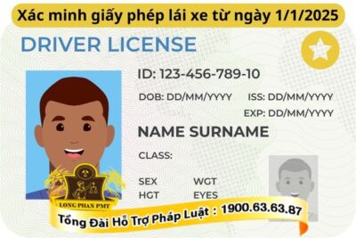 Xác minh giấy phép lái xe từ ngày 1/1/2025