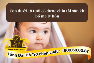 Con dưới 18 tuổi có được chia tài sản khi bố mẹ ly hôn hay không