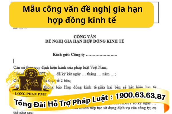 Mẫu công văn đề nghị gia hạn hợp đồng kinh tế chuẩn