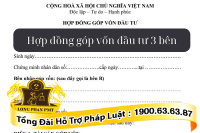 Mẫu hợp đồng góp vốn đầu tư 3 bên