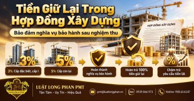 Tiền giữ lại trong hợp đồng xây dựng và điều kiện hoàn trả sau bảo hành.