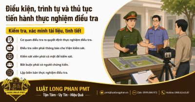 Điều kiện và thủ tục thực nghiệm điều tra trong vụ án hình sự.