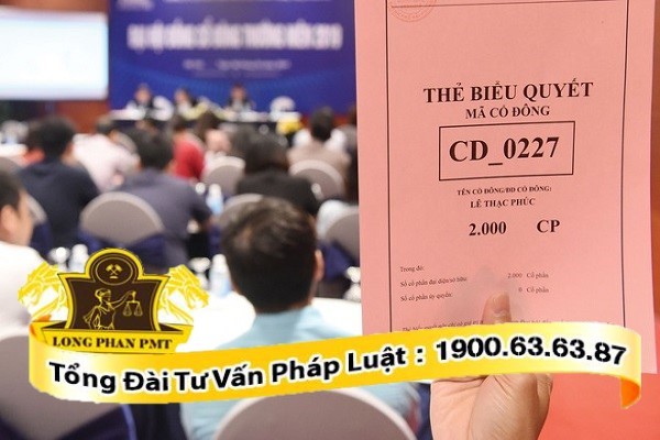 Phiếu biểu quyết tại cuộc họp đại hội đồng cổ đông