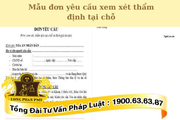 Tìm hiểu mẫu đơn yêu cầu xem xét thẩm định tại chỗ