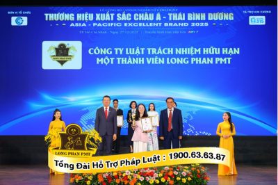 Luật Long Phan PMT nhận giải Thương hiệu Xuất sắc Châu Á – Thái Bình Dương