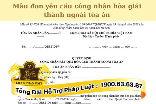Cách soạn mẫu đơn yêu cầu công nhận hòa giải thành ngoài tòa án
