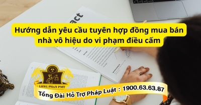 Hướng dẫn yêu cầu tuyên hợp đồng mua bán nhà vô hiệu do vi phạm điều cấm của pháp luật