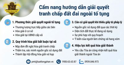 Cẩm nang các phương thức giải quyết tranh chấp đất đai ngoài tố tụng hiệu quả.