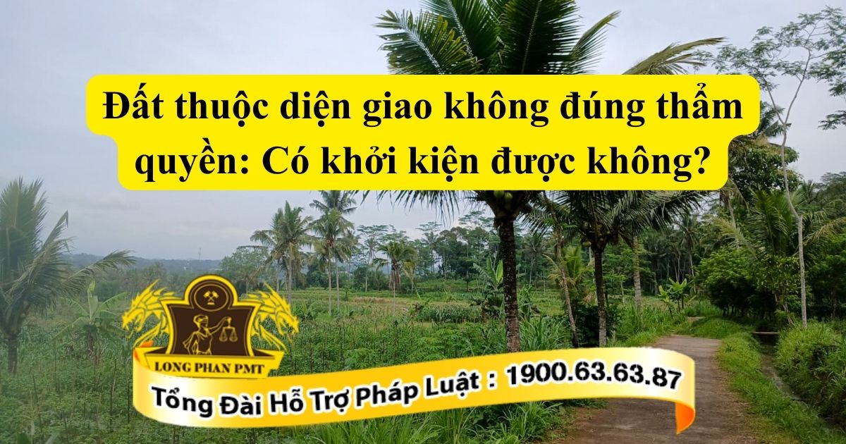 Trường hợp đất thuộc diện giao không đúng thẩm quyền có khởi kiện được không theo quy định?