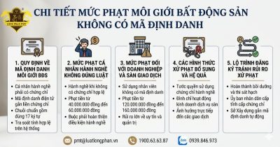 Mức phạt môi giới bất động sản không có mã định danh gắn với chứng chỉ