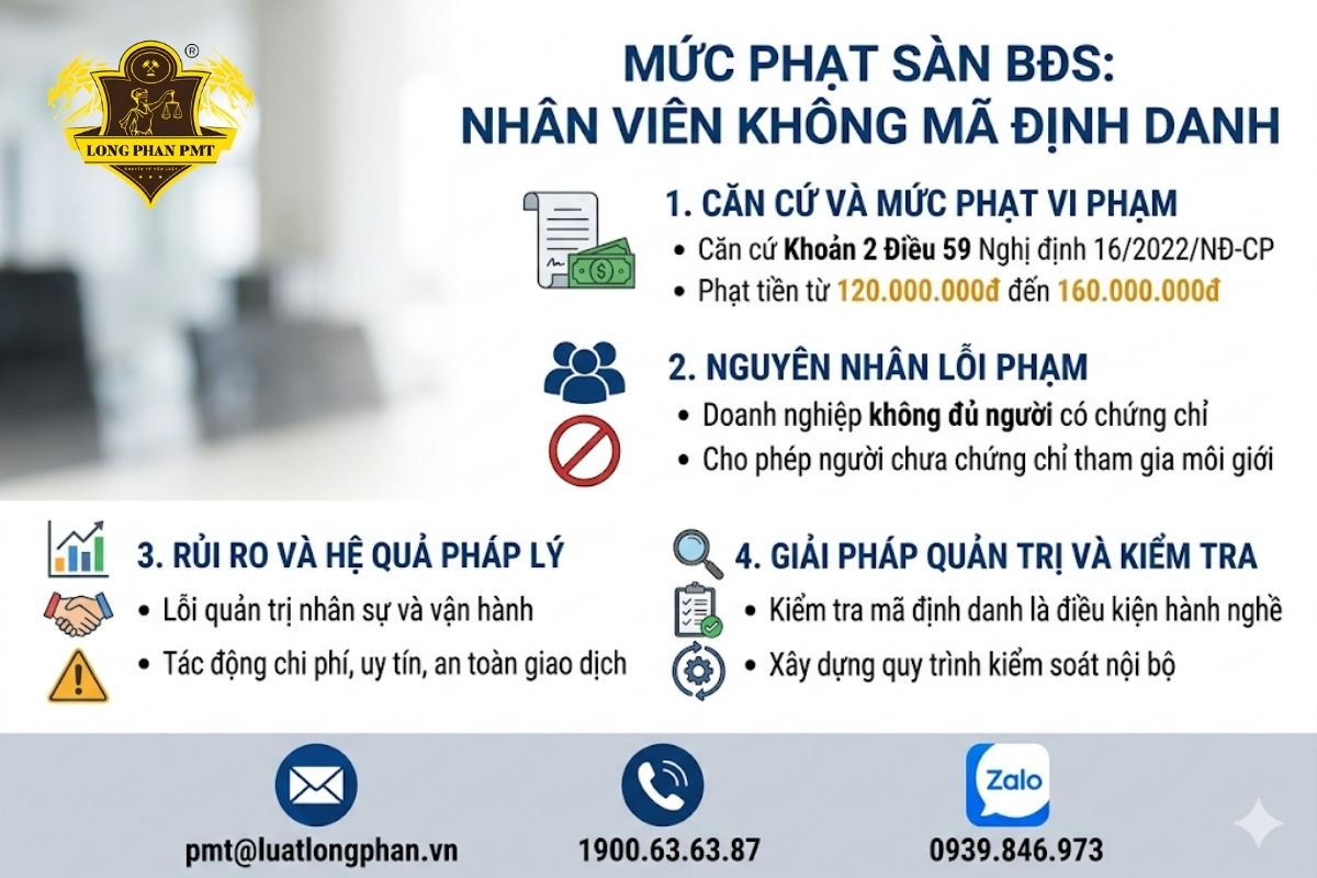 Sàn giao dịch bất động sản đối mặt mức phạt khi sử dụng nhân viên không có mã số định danh