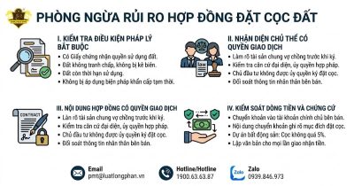 Giải pháp phòng ngừa rủi ro hợp đồng đặt cọc đất an toàn cho người mua.