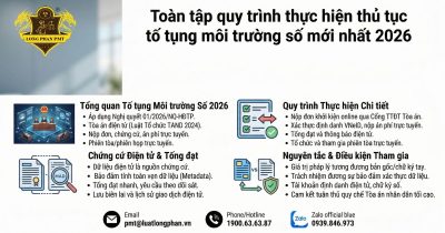 ổng quan toàn bộ quy trình thực hiện các bước thủ tục tố tụng môi trường số mới nhất