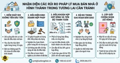 Bản đồ tư duy tóm tắt các rủi ro pháp lý mua bán nhà ở hình thành trong tương lai cần tránh.