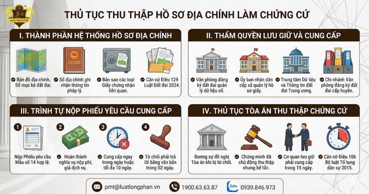 Quy trình thu thập hồ sơ địa chính làm chứng cứ giải quyết tranh chấp đất đai.