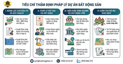 Các tiêu chí quan trọng khi thẩm định pháp lý dự án bất động sản.